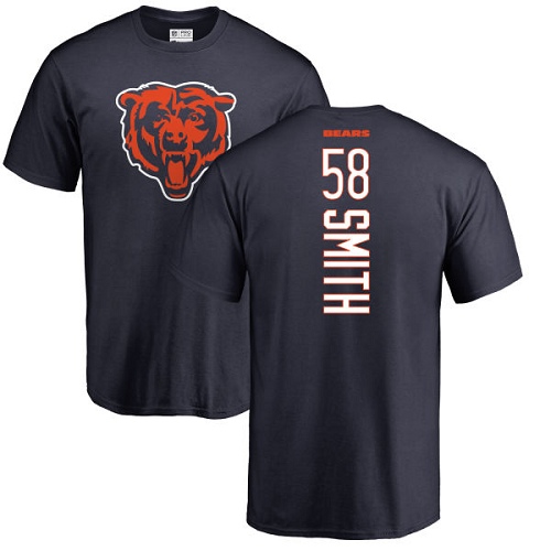 Chicago Bears Men Navy Blue Roquan Smith Backer NFL Football #58 T Shirt